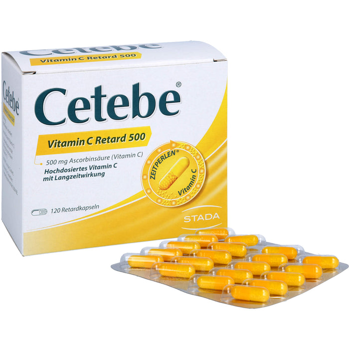 Cetebe Vitamin C Retard 500 Hartkapseln, 120 pc Capsules