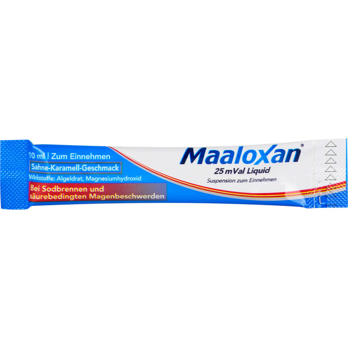 Maaloxan 25 mVal Suspension Sahne-Karamell bei Sodbrennen, 20 pc Sachets