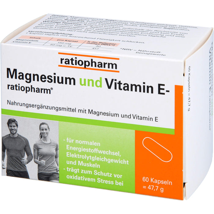 Magnesium und Vitamin E-ratiopharm Kapseln, 60 St. Kapseln