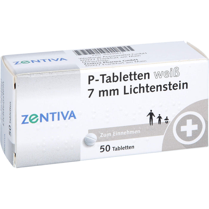 Winthrop P-Tabletten weiß 7 mm Lichtenstein, 50 pc Tablettes