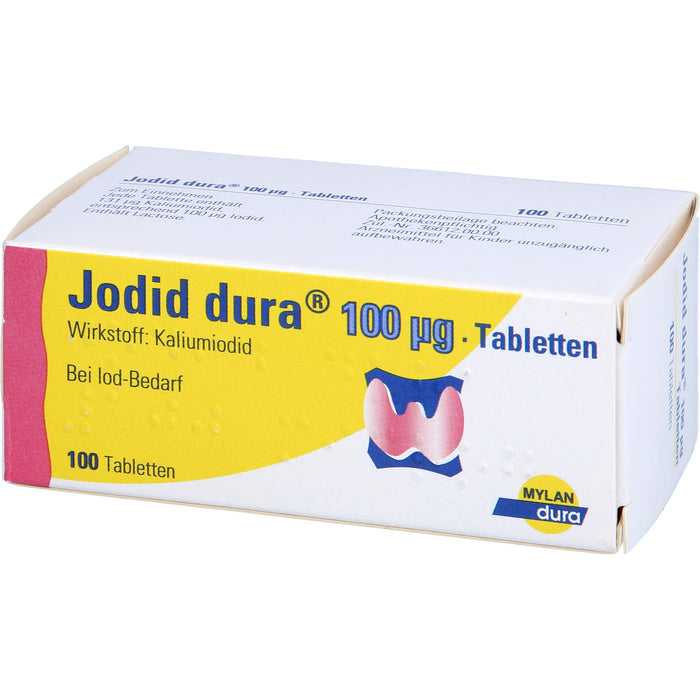 Jodid dura 100 µg Tabletten zur Prophylaxe eines Iodmangels, 100 pc Tablettes