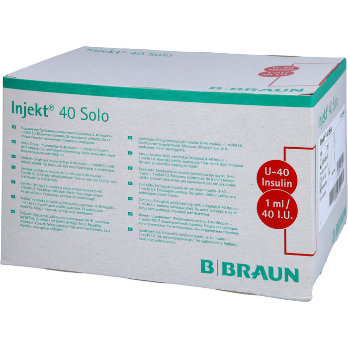 INSULIN INJEKT SOLO 40, 100X1 ml SRI