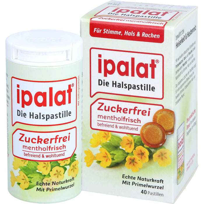 ipalat Halspastillen zuckerfrei, 40 pcs. Pastilles