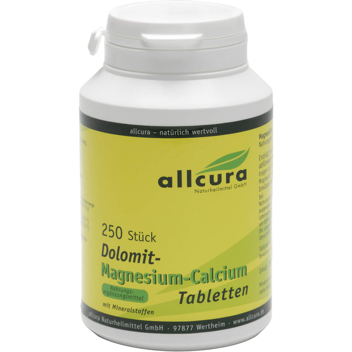 Allcura Dolomit-Magnesium-Calcium Tabletten, 250 pc Tablettes