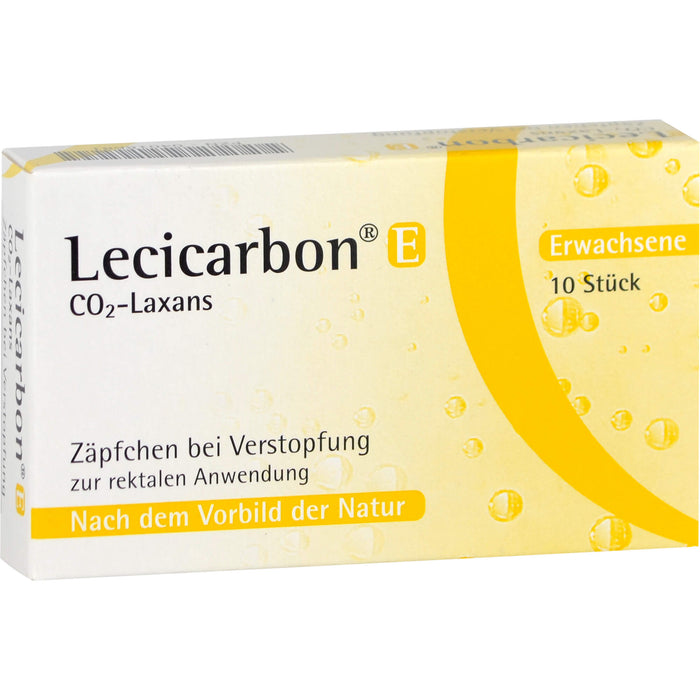 Lecicarbon E CO2-Laxans (Zäpfchen für Erwachsene), 10 St. Zäpfchen