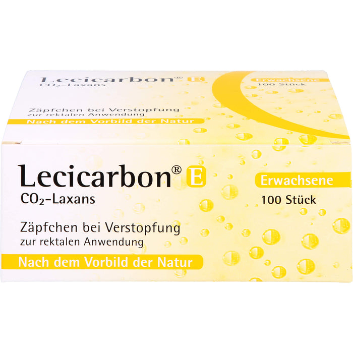 Lecicarbon E CO2-Laxans Zäpfchen bei Verstopfung, 100 pcs. Suppositories