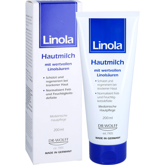 Linola Hautmilch mit wertvollen Linolsäuren, 200 ml Cream