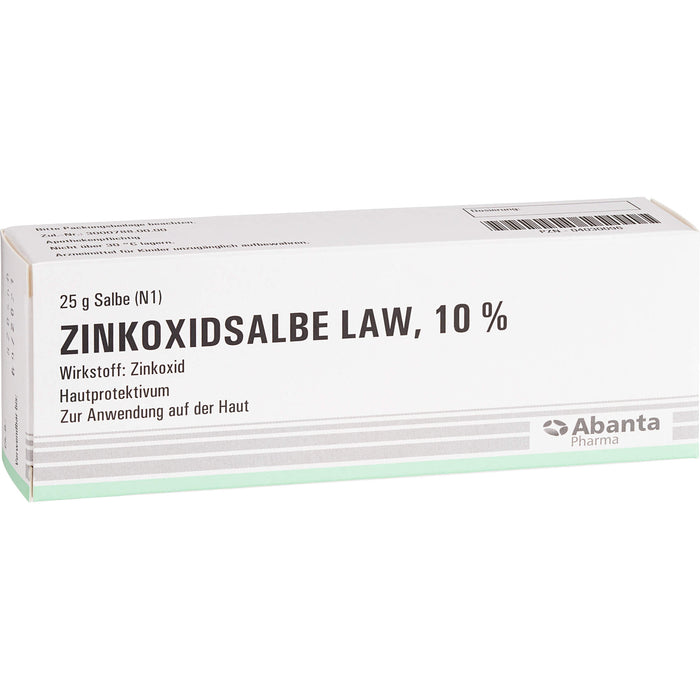 Zinkoxidsalbe LAW 10 % Hautprotektivum, 25 g Salbe