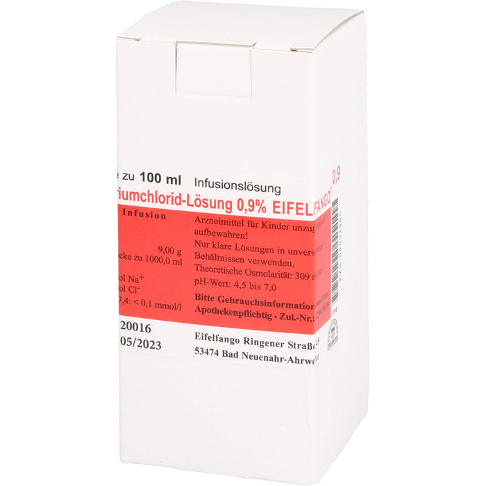 Isotonische Natriumchlorid-Lösung 0,9 % EIFELFANGO, Infusionslösung 100ml, 100 ml INF