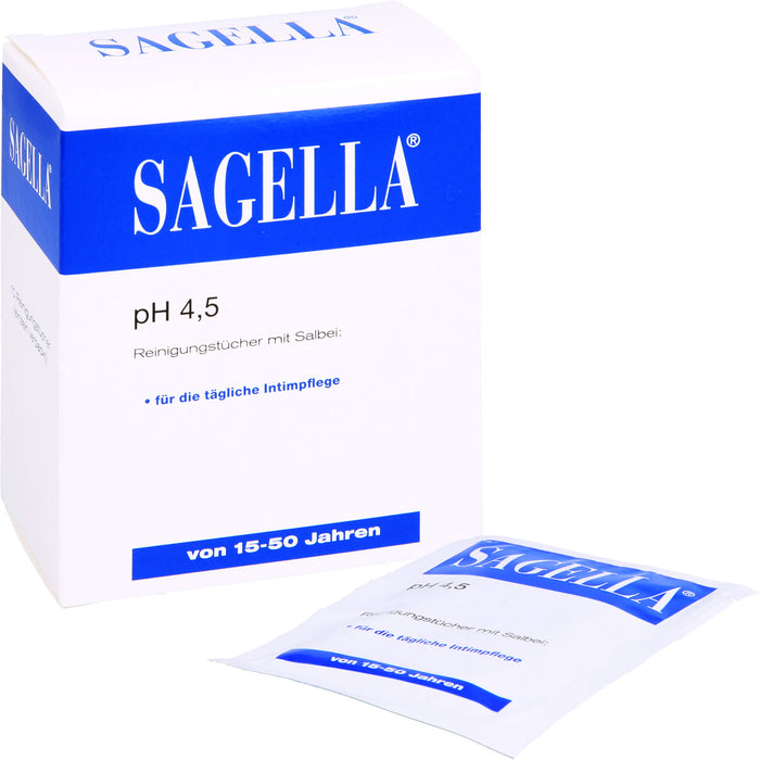 SAGELLA pH 4,5 Intim-Reinigungstücher, 10 pcs. Cloths