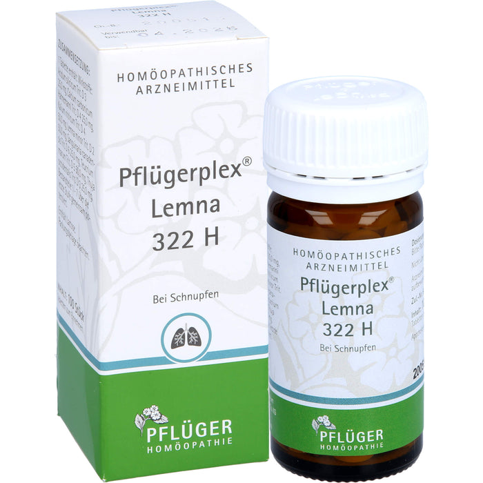 Pflügerplex Lemna 322H Tabletten bei Erkrankungen der Atemorgane, 100 pc Tablettes