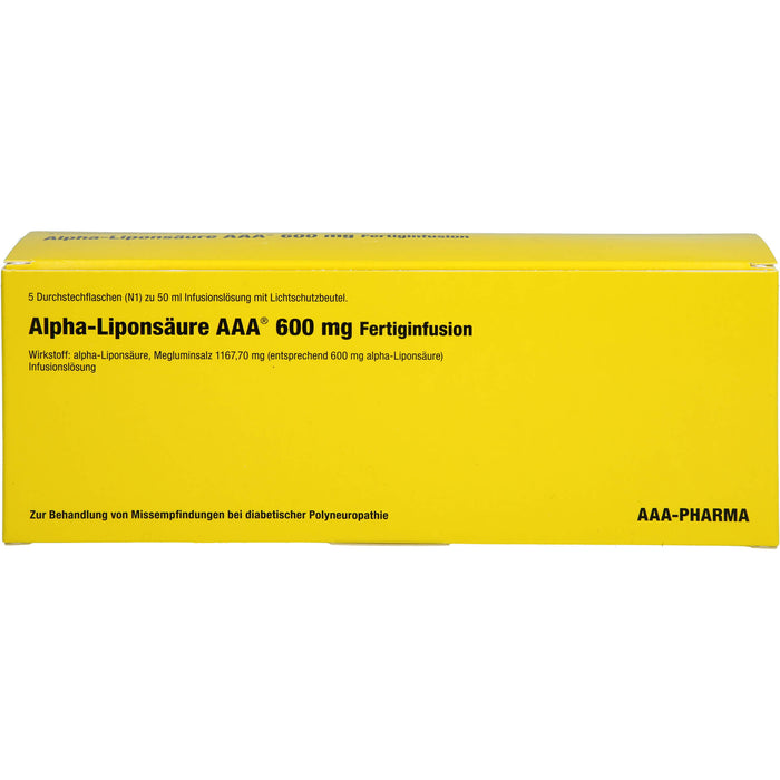 Alpha-Liponsäure AAA 600 mg Fertiginfusion, 5X50 ml IFL