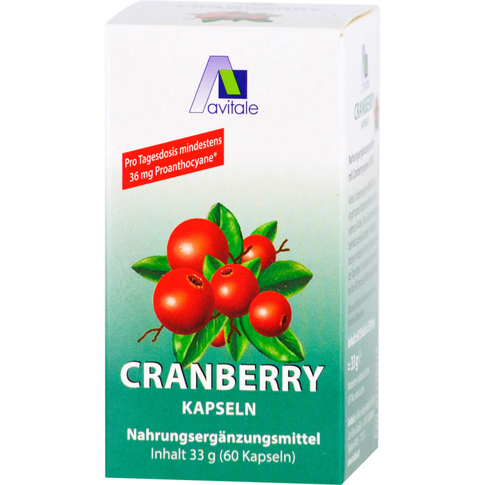 Avitale Cranberry Kapseln 400mg, 60 pcs. Capsules