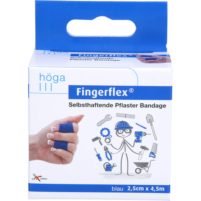 Fingerflex 2,5 cm x 4,5 m blau, 1 pc Pansement