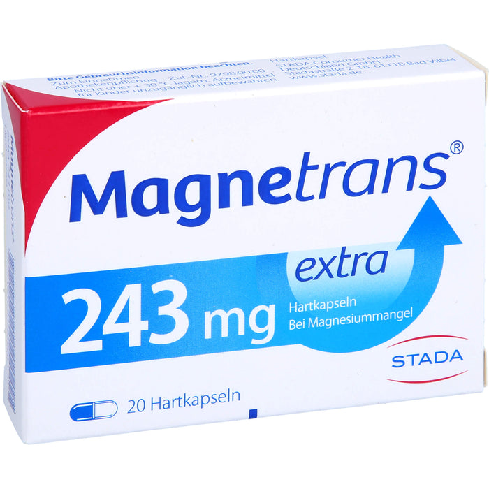 Magnetrans extra 243 mg Hartkapseln bei Magnesiummangel, 20 pcs. Capsules