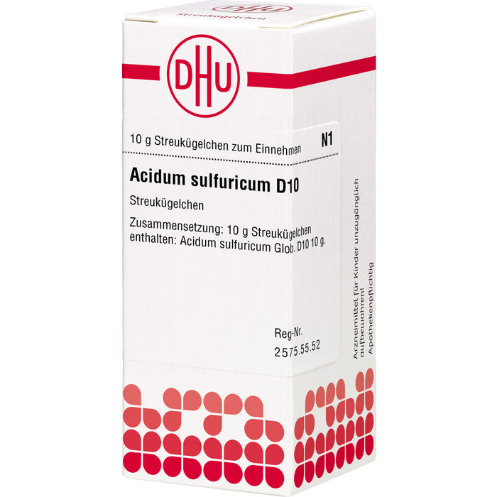 DHU Acidum sulfuricum D10 Streukügelchen, 10 g Globuli