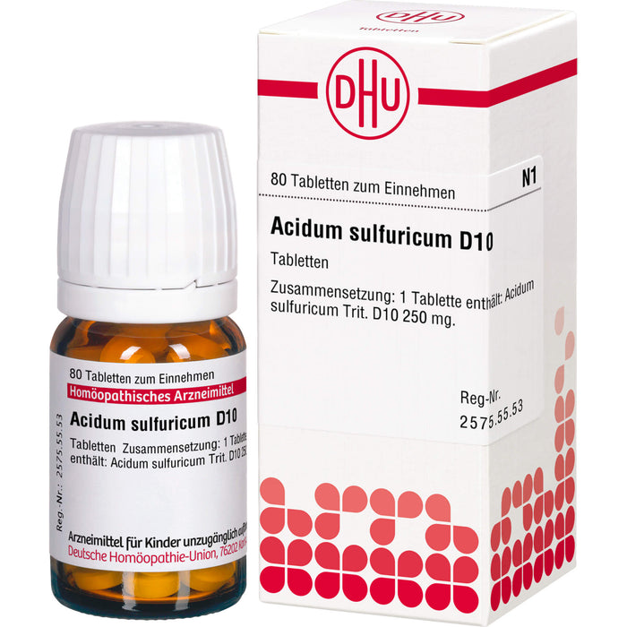 DHU Acidum sulfuricum D10 Tabletten, 80 St. Tabletten