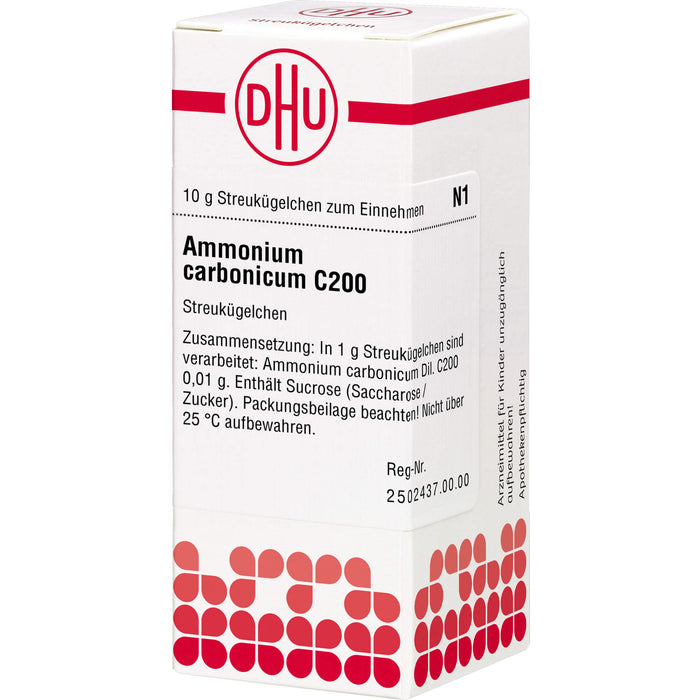 Ammonium carbonicum C200 DHU Globuli, 10 g Globuli