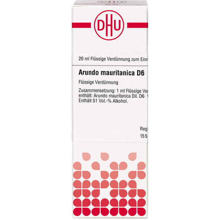 Arundo mauritanica D6 DHU Dilution, 20 ml Lösung