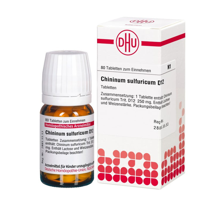 Chininum sulfuricum D12 DHU Tabletten, 80 St. Tabletten