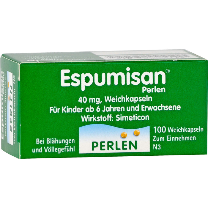 Espumisan Perlen 40 mg Weichkapseln bei Blähungen, 100 St. Kapseln