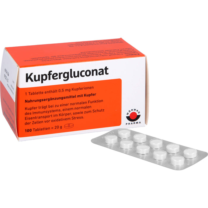 WÖRWAG Pharma Kupfergluconat Tabletten, 100 St. Tabletten