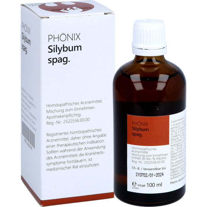 Phönix Silybum Spag. Tropfen, 100 ml Mischung