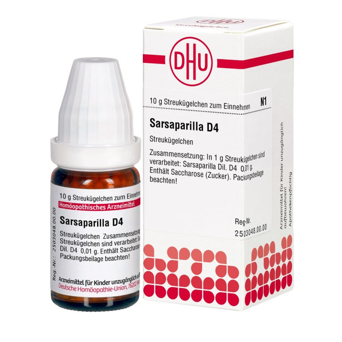 DHU Sarsaparilla D4 Streukügelchen, 10 g Globules