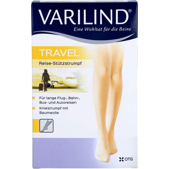 VARILIND TRAVEL Knie Baumwolle schwarz M, 2 St