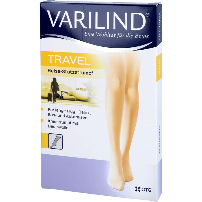 VARILIND TRAVEL Knie Baumwolle beige L, 2 St