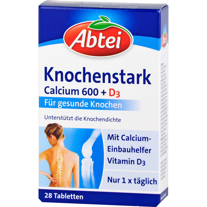 Abtei Knochenstark Calcium 600 + D3 Tabletten, 28 St. Tabletten