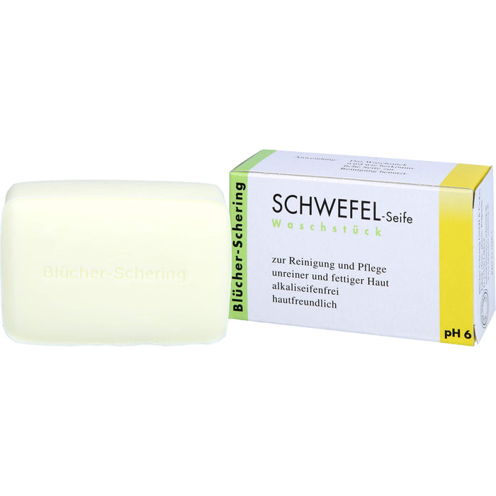 Blücher-Schering Schwefel-Seife Waschstück, 100 g bar of soap