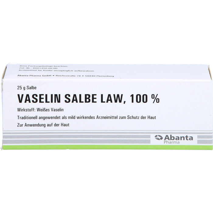 Abanta Pharma Vaselin Salbe LAW 100 %, 25 g Onguent