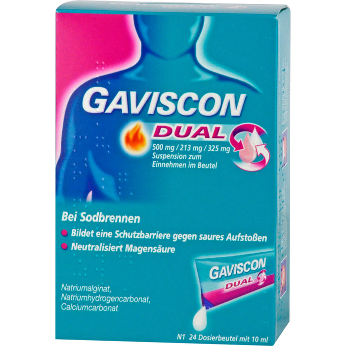 GAVSICON Dual Suspension bei Sodbrennen, 24 St. Beutel