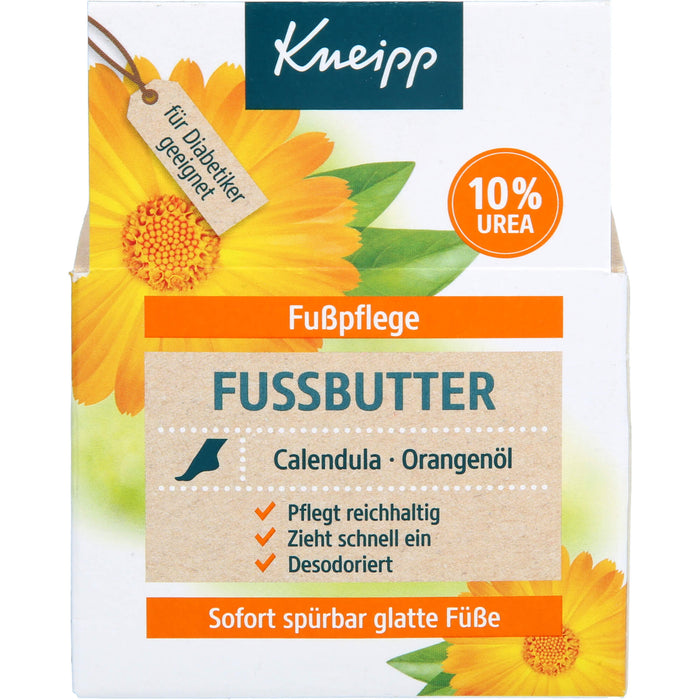 Kneipp Fussbutter Ringelblume-Rosmarin reichhaltige Pflege für trockene Füße, 100 g Crème