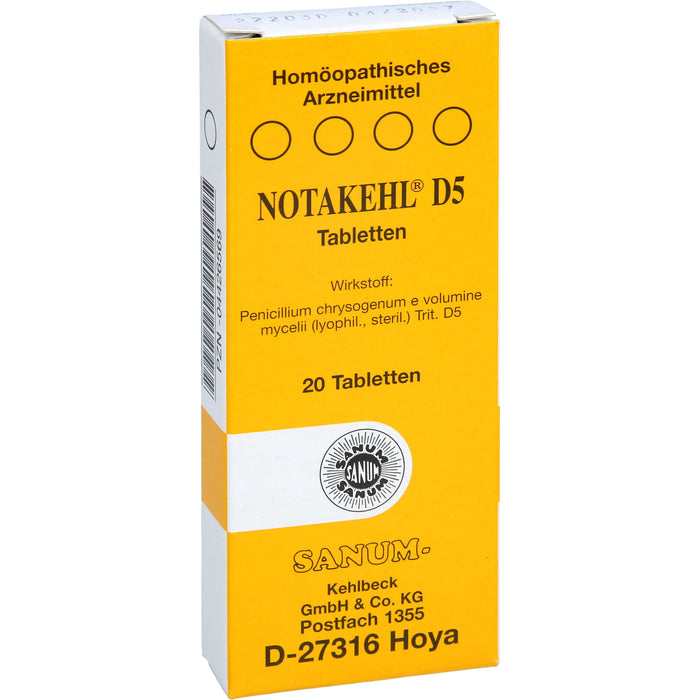 NOTAKEHL D5 Tabletten, 20 pc Tablettes