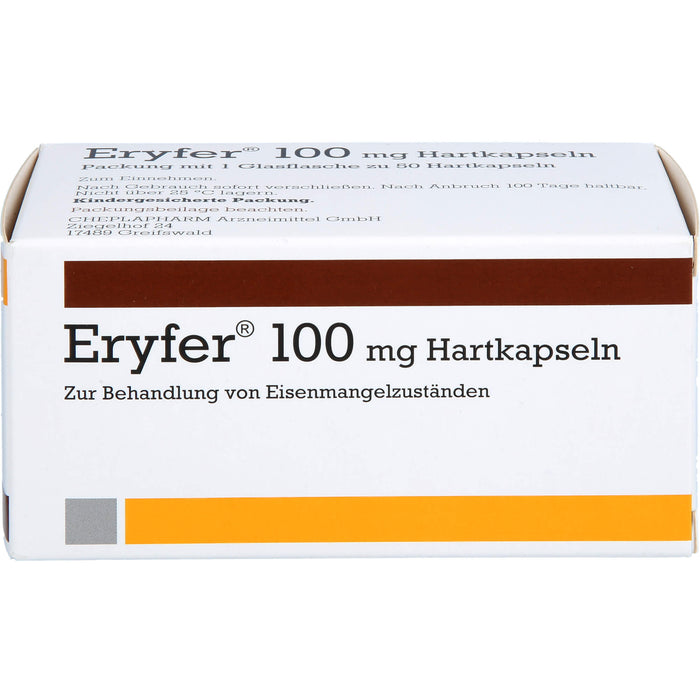 Eryfer 100 mg Hartkapseln bei Eisenmangelzuständen, 50 pc Capsules