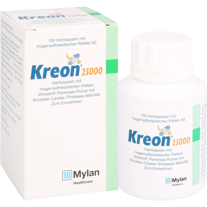 Kreon 25 000, Hartkapseln mit magensaftresistenten Pellets, 100 pc Capsules