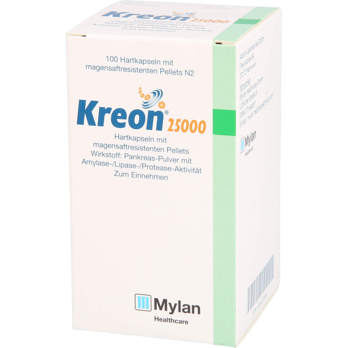 Kreon 25 000, Hartkapseln mit magensaftresistenten Pellets, 100 pc Capsules