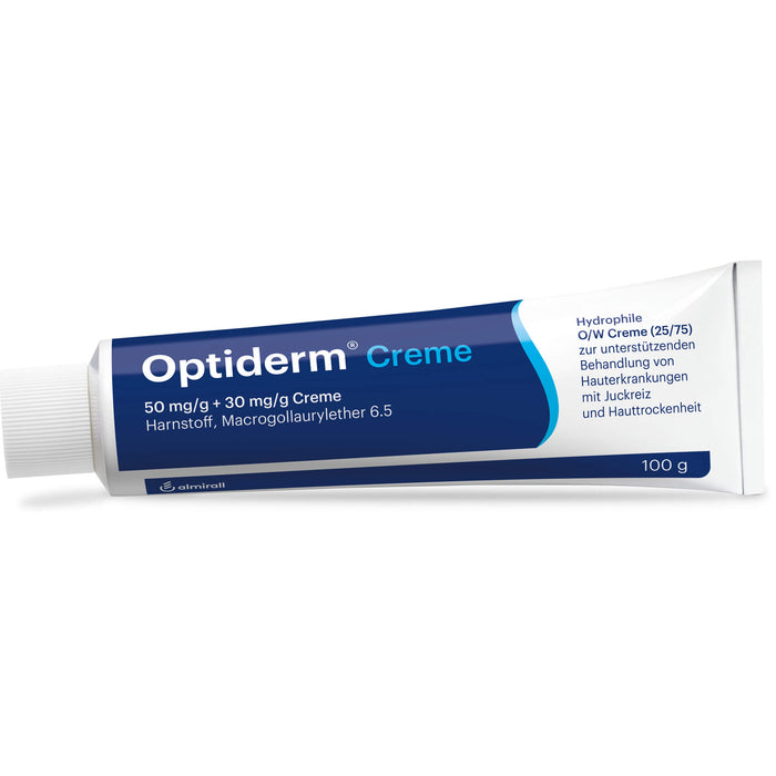 Optiderm Creme bei Hauterkrankungen mit Juckreiz und Hauttrockenheit, 100 g Crème