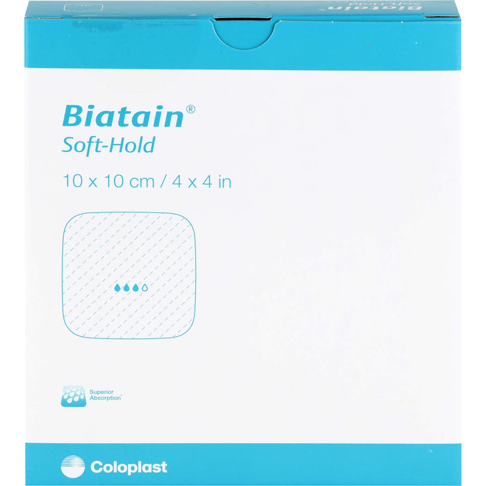 Biatain Soft-Hold Schaumverband sanft haftend  10 x 10 cm, 5 St. Wundauflagen