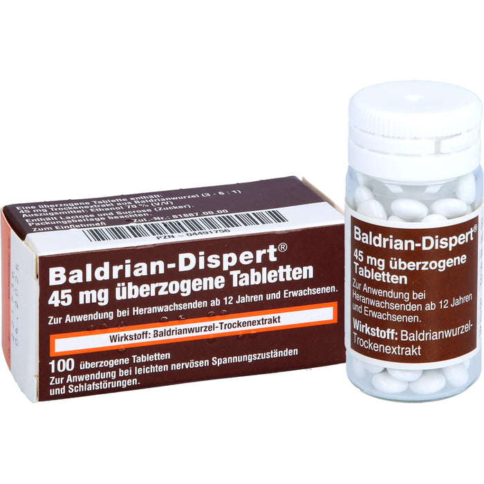 Baldrian-Dispert 45 mg überzogene Tabletten, 100 St. Tabletten