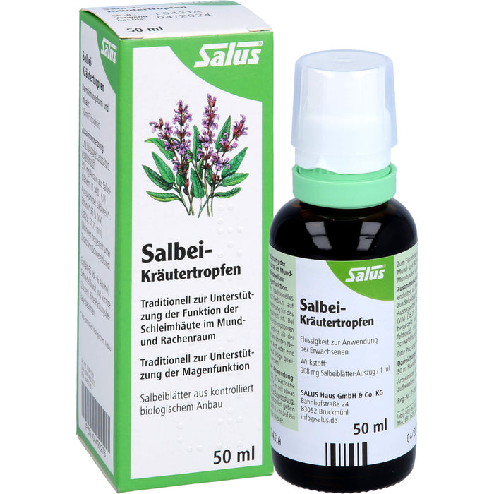 Salbei-Kräutertropfen Salus, 50 ml FLU