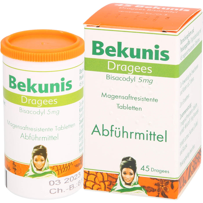 Bekunis Dragees Bisacodyl 5 mg Abführmittel, 45 St. Tabletten