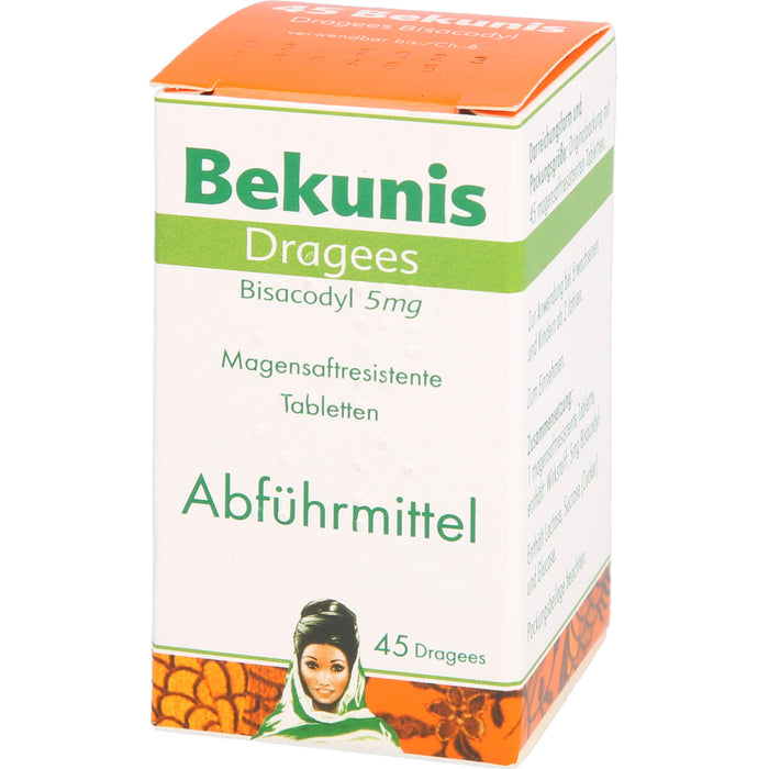 Bekunis Dragees Bisacodyl 5 mg Abführmittel, 45 St. Tabletten