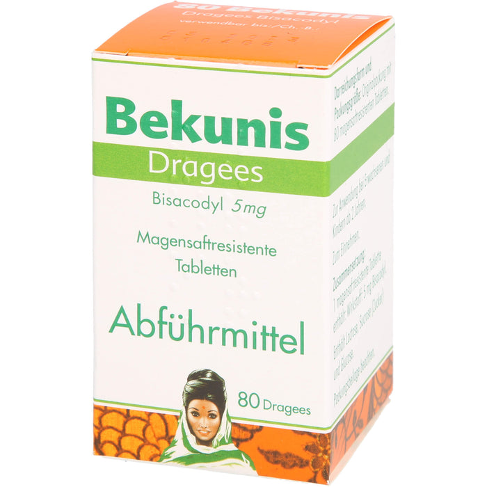 Bekunis Dragees Bisacodyl 5 mg Abführmittel, 80 St. Tabletten