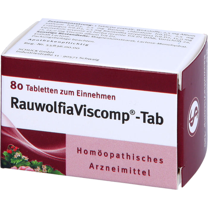 Rauwolfia Viscomp -Tab Tabletten, 80 pcs. Tablets