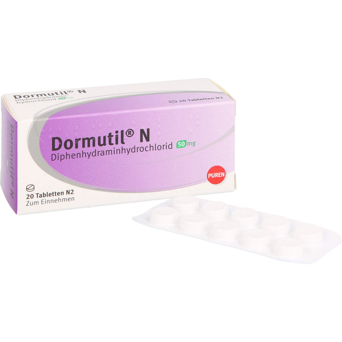 Dormutil N Tabletten bei Einschlaf- und Durchschlafstörungen, 20 pcs. Tablets