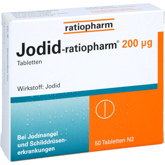 Jodid-ratiopharm 200 µg Tabletten, 50 pcs. Tablets