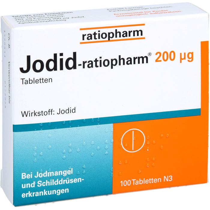 Jodid-ratiopharm 200 µg Tabletten, 100 pc Tablettes